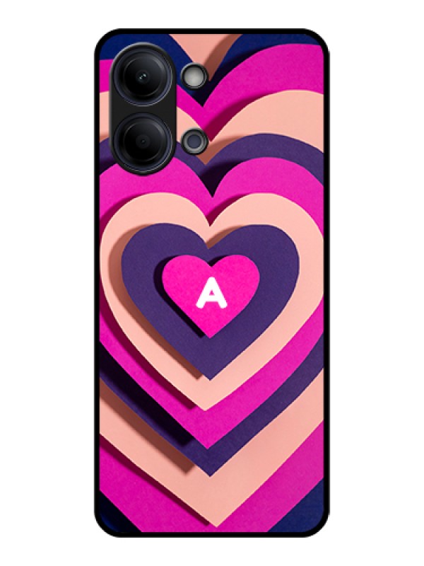 Custom Vivo Y21 5G Custom Glass Phone Case - Cute Heart Pattern Design
