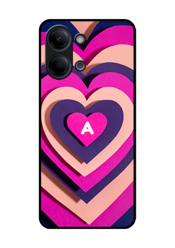 Vivo Y21 5G Custom Glass Phone Case - Cute Heart Pattern Design