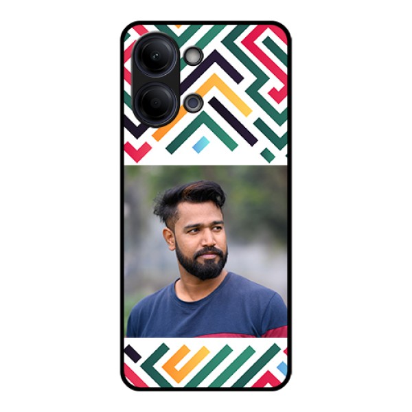 Vivo Y21 5G Custom Glass Phone Case - Colorful Maze Pattern Design