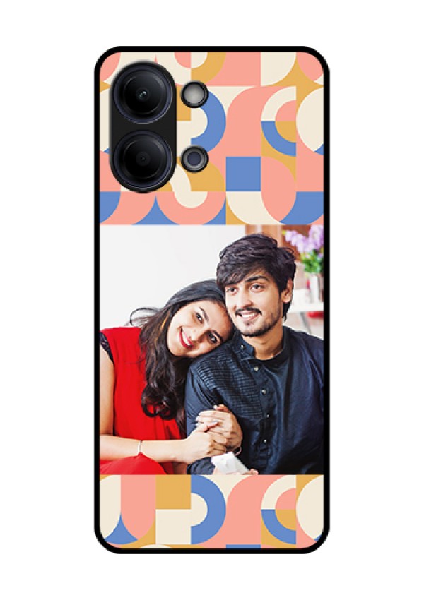 Vivo Y21 5G Custom Glass Phone Case - Semi - Circle Maze Pattern Design