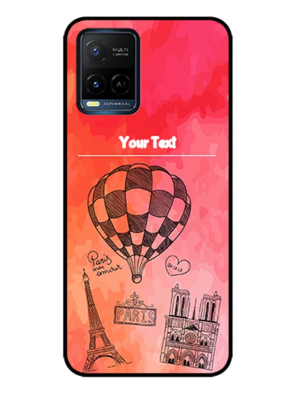 Custom Vivo Y21 Custom Glass Phone Case - Paris Theme Design