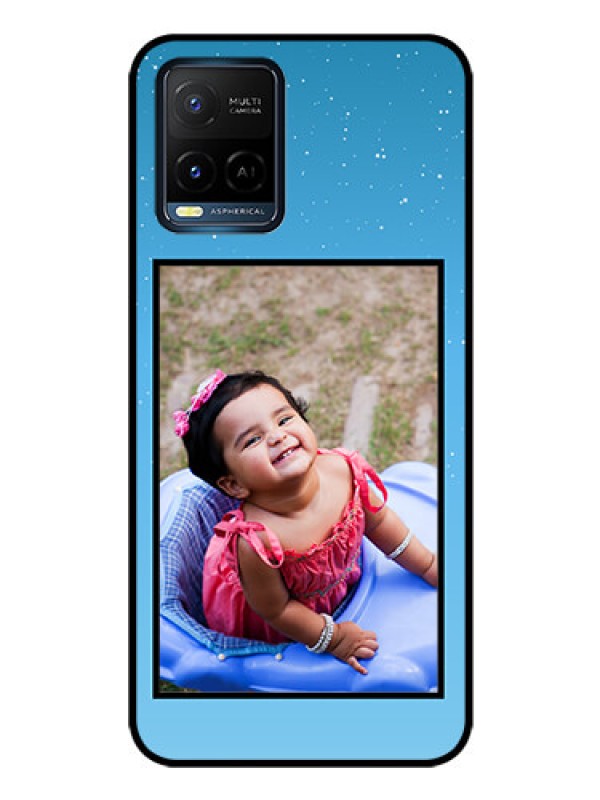 Custom Vivo Y21 Custom Glass Mobile Case - Wave Pattern Colorful Design