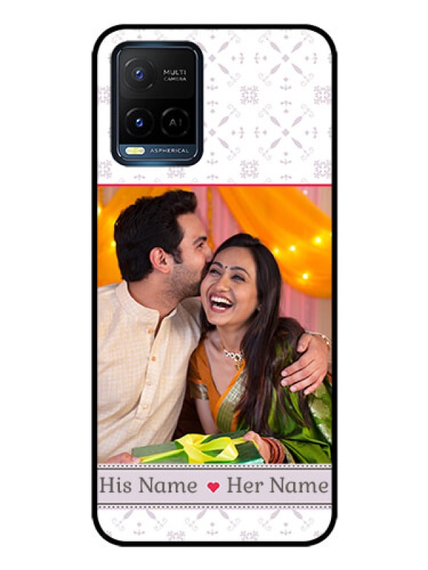 Custom Vivo Y21 Custom Glass Mobile Case - with Photo and Ethnic Design