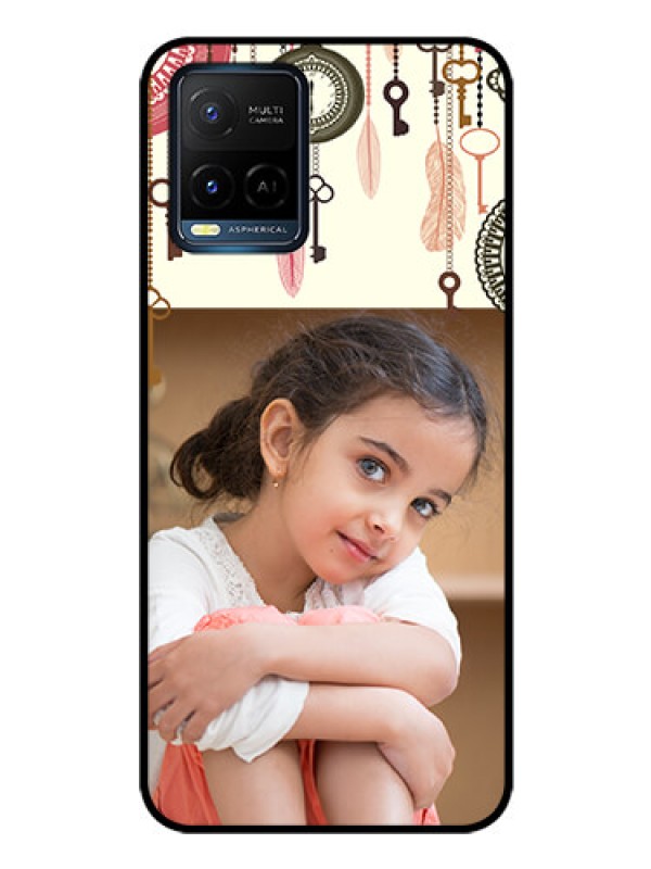 Custom Vivo Y21 Custom Glass Mobile Case - Boho Style Design