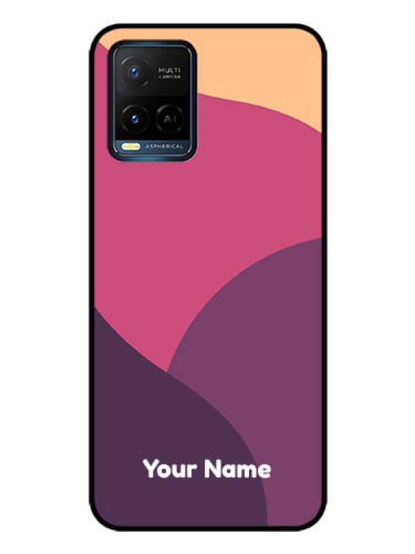 Custom Vivo Y21 Custom Glass Phone Case - Mixed Multi-colour abstract art Design