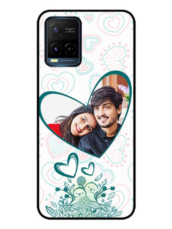Custom Vivo Y21A Photo Printing on Glass Case - Premium Couple Design