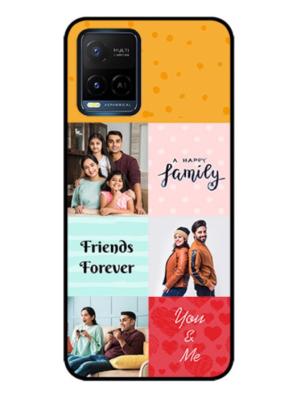 Custom Vivo Y21A Personalized Glass Phone Case - Images with Quotes Design