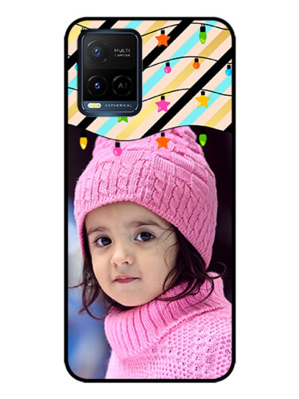 Custom Vivo Y21A Custom Glass Mobile Case - Lights Hanging Design