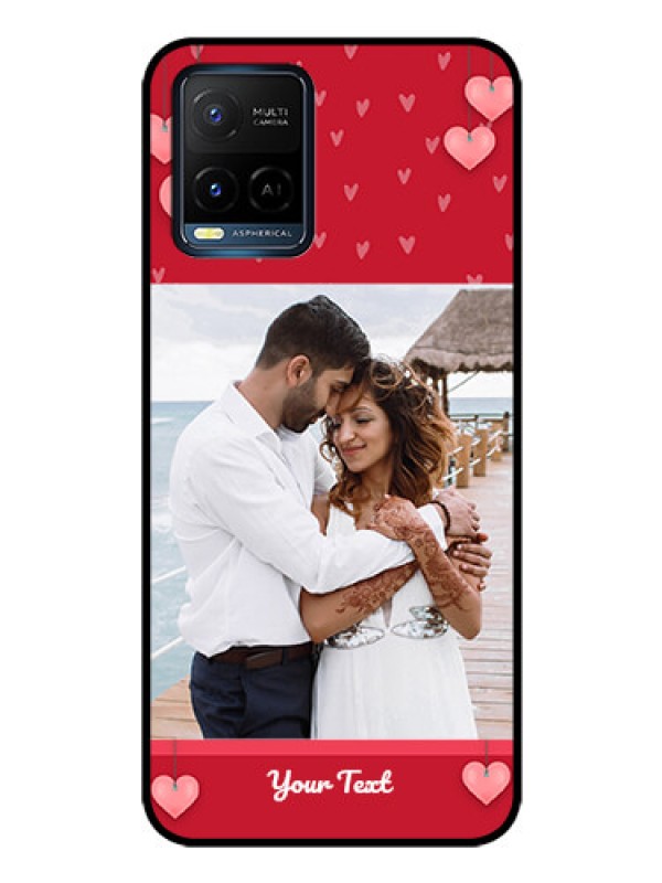 Custom Vivo Y21e Custom Glass Phone Case - Valentines Day Design