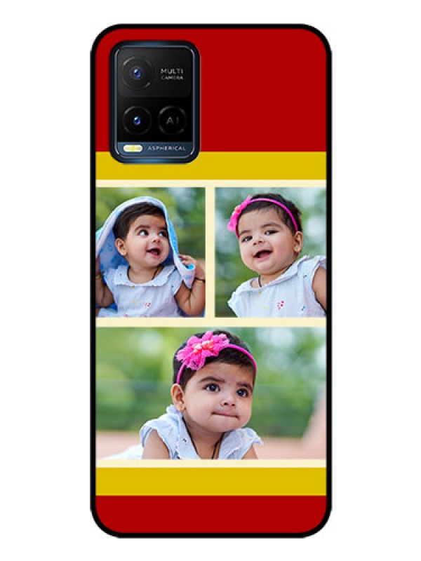 Custom Vivo Y21G Custom Glass Mobile Case - Multiple Pic Upload Design