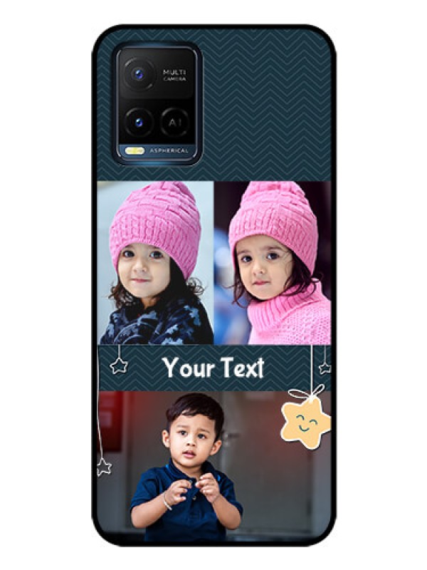 Custom Vivo Y21G Custom Glass Mobile Case - Hanging Stars Design