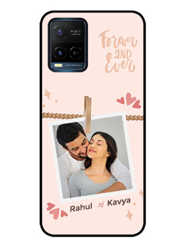Custom Vivo Y21G Custom Glass Phone Case - Forever and ever love Design