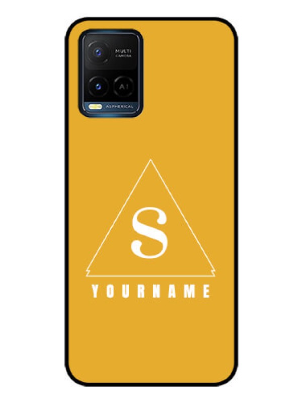 Custom Vivo Y21G Personalized Glass Phone Case - simple triangle Design