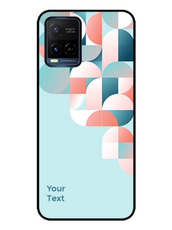 Custom Vivo Y21T Custom Glass Phone Case - Stylish Semi-circle Pattern Design