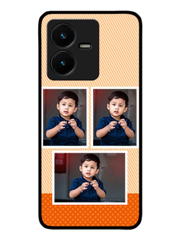 Custom Vivo Y22 Photo Printing on Glass Case - Bulk Photos Upload Design
