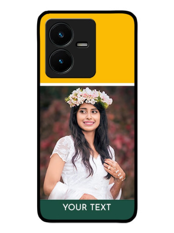 Custom Vivo Y22 Photo Printing on Glass Case - Love You Design