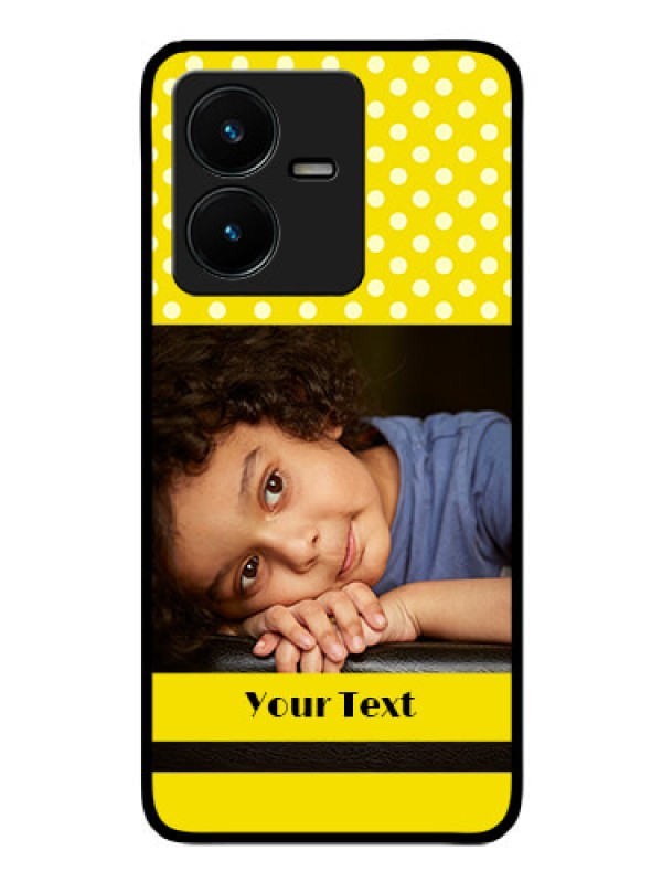 Custom Vivo Y22 Custom Glass Phone Case - Bright Yellow Case Design