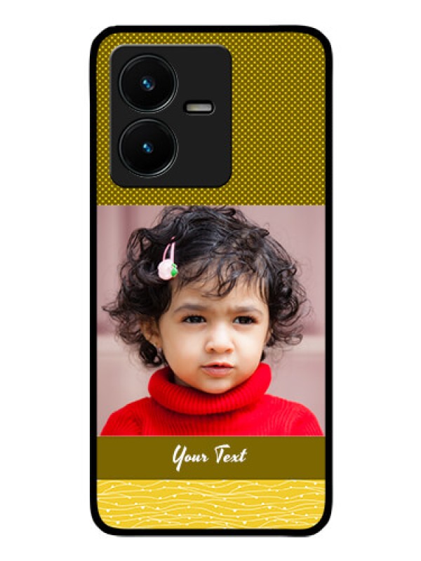 Custom Vivo Y22 Custom Glass Phone Case - Simple Green Color Design