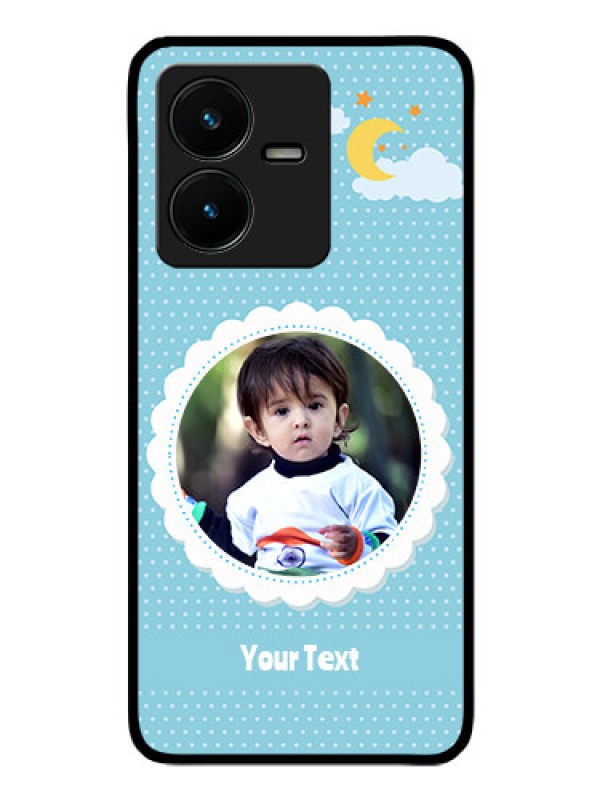 Custom Vivo Y22 Personalised Glass Phone Case - Violet Pattern Design