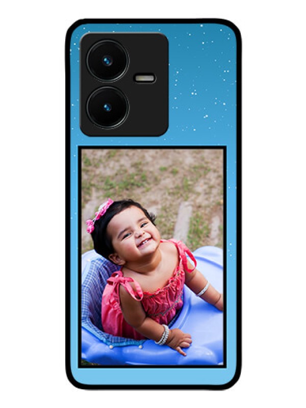 Custom Vivo Y22 Custom Glass Mobile Case - Wave Pattern Colorful Design