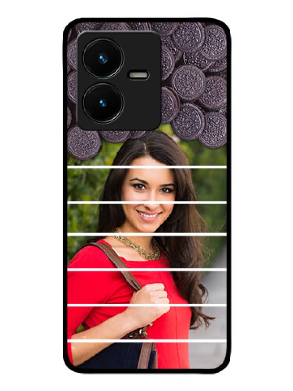Custom Vivo Y22 Custom Glass Phone Case - with Oreo Biscuit Design