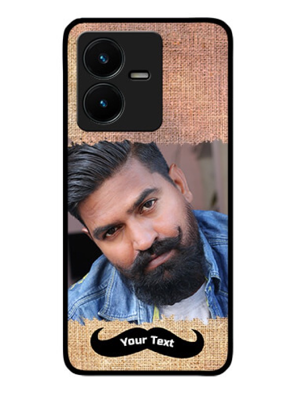 Custom Vivo Y22 Personalized Glass Phone Case - with Texture Design