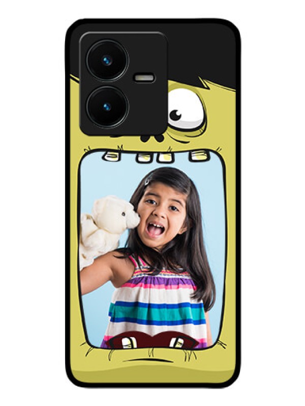 Custom Vivo Y22 Personalized Glass Phone Case - Cartoon monster back case Design