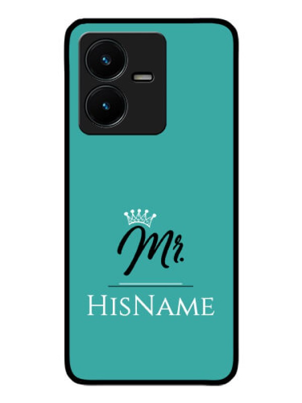 Custom Vivo Y22 Custom Glass Phone Case Mr with Name