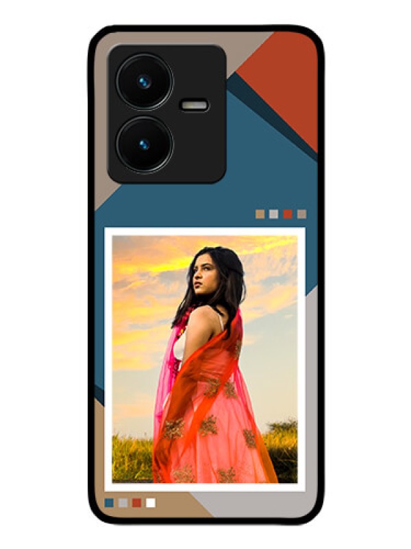 Custom Vivo Y22 Personalized Glass Phone Case - Retro color pallet Design