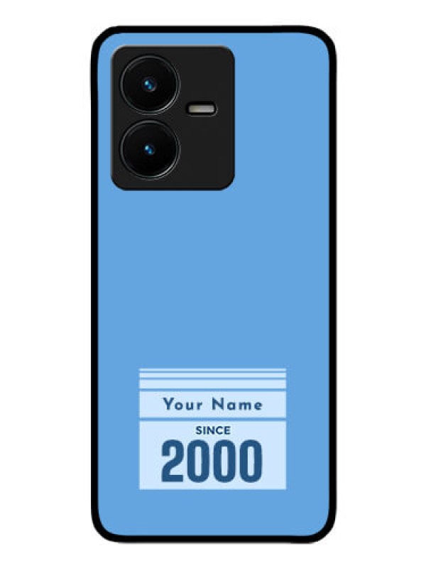 Custom Vivo Y22 Custom Glass Mobile Case - Custom Year of birth Design