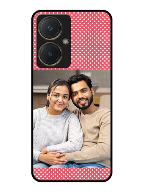 Custom Vivo Y27 Custom Glass Phone Case - White Dotted Design