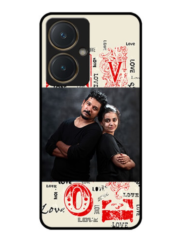 Custom Vivo Y27 Custom Glass Phone Case - Trendy Love Design Case