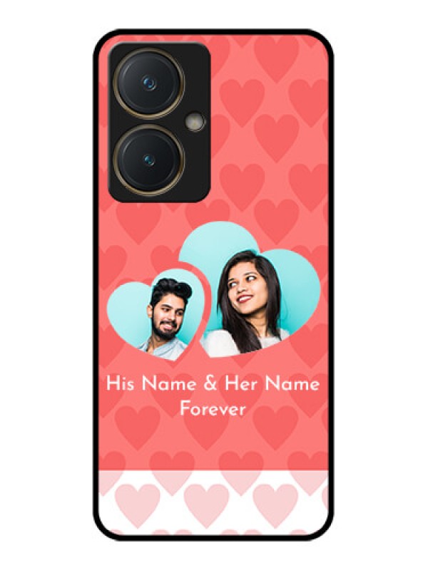 Custom Vivo Y27 Custom Glass Phone Case - Couple Pic Upload Design