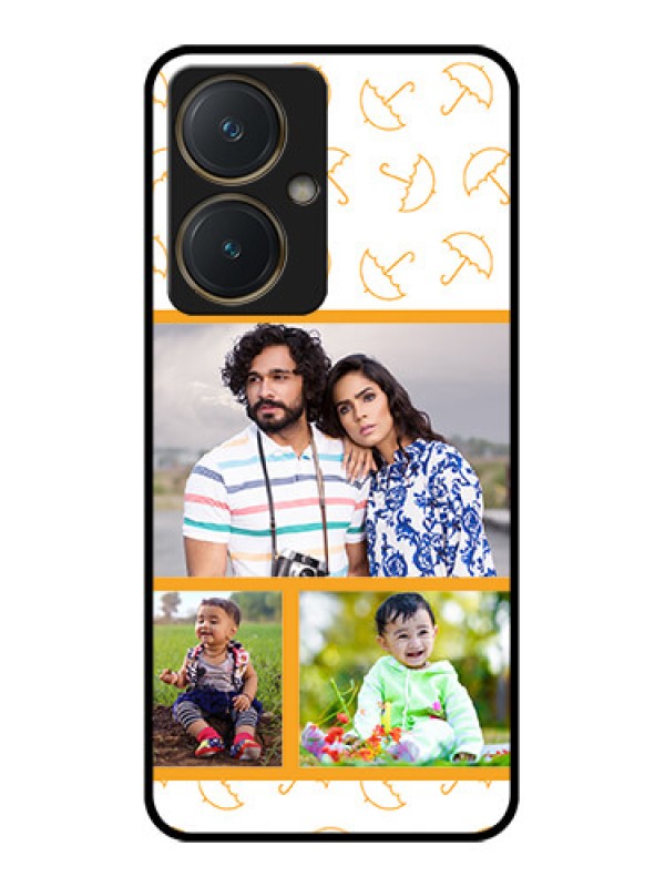 Custom Vivo Y27 Custom Glass Phone Case - Yellow Pattern Design