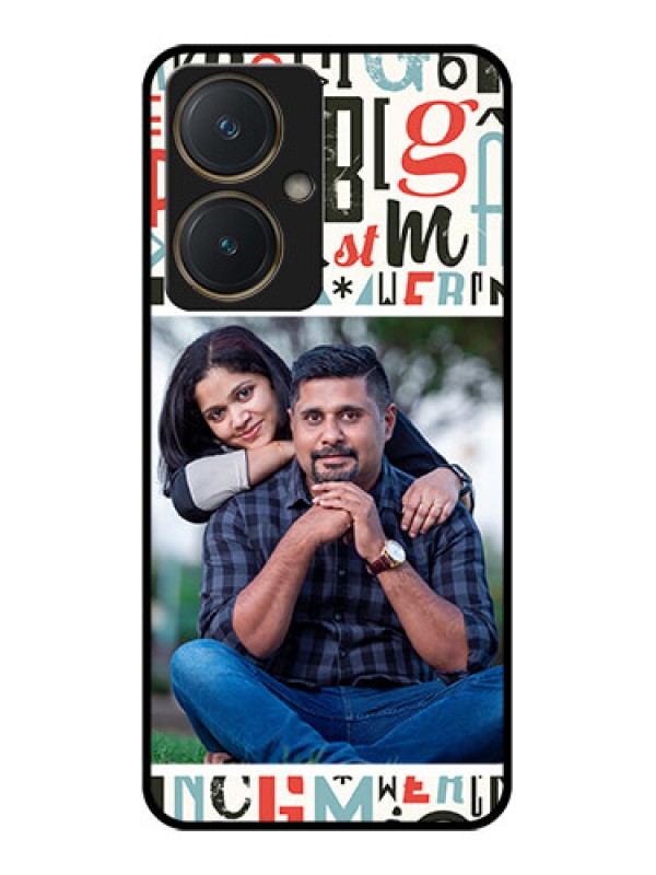 Custom Vivo Y27 Custom Glass Phone Case - Alphabet Design