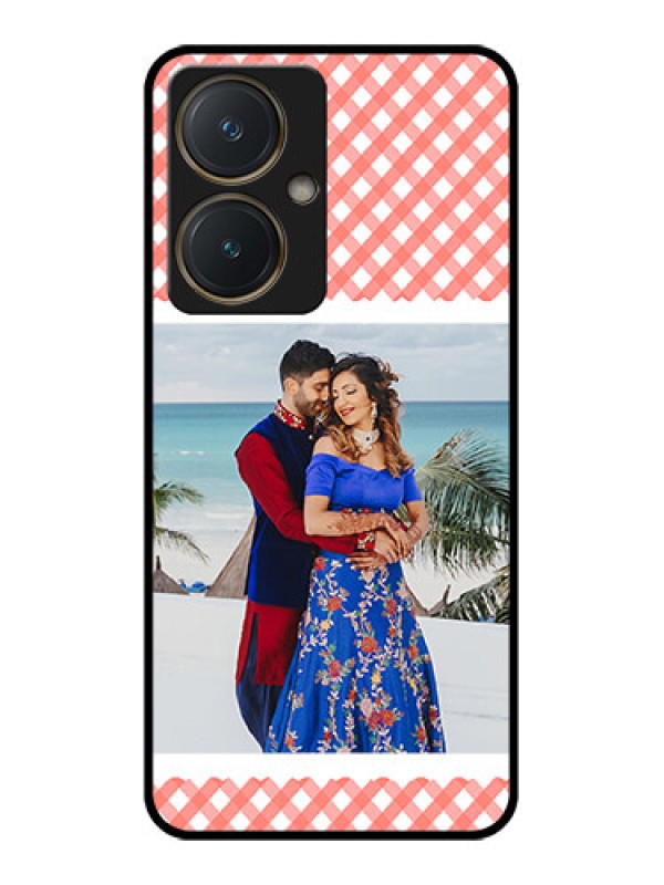 Custom Vivo Y27 Custom Glass Phone Case - Pink Pattern Design
