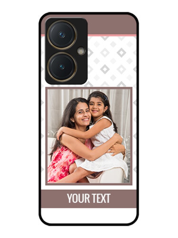 Custom Vivo Y27 Custom Glass Phone Case - Simple Diamond Design