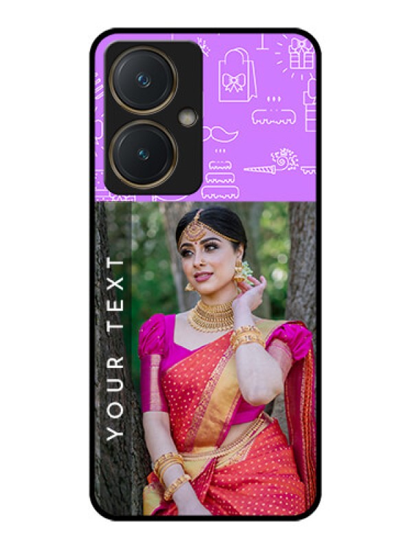 Custom Vivo Y27 Custom Glass Phone Case - Birthday Icons Design