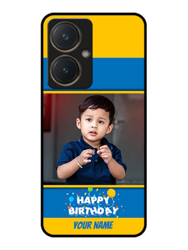 Custom Vivo Y27 Custom Glass Phone Case - Birthday Wishes Design