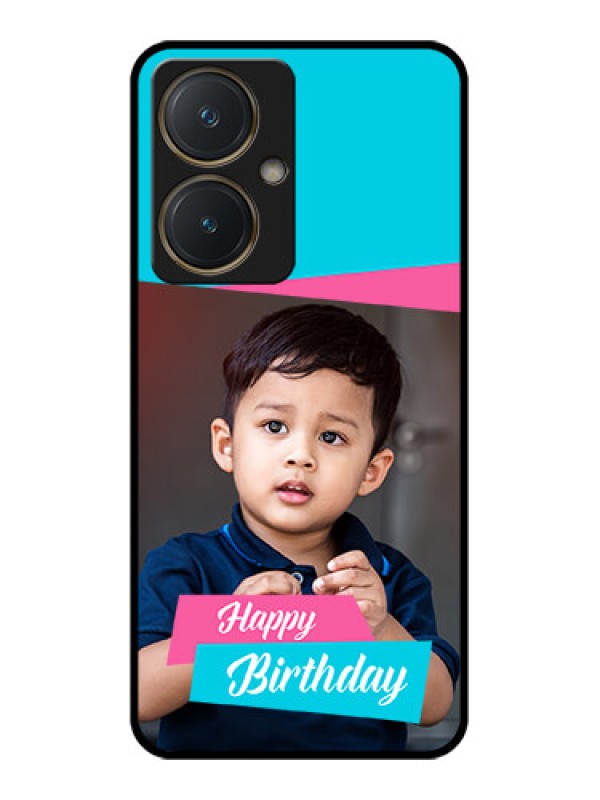 Custom Vivo Y27 Custom Glass Phone Case - Image Holder With 2 Color Design
