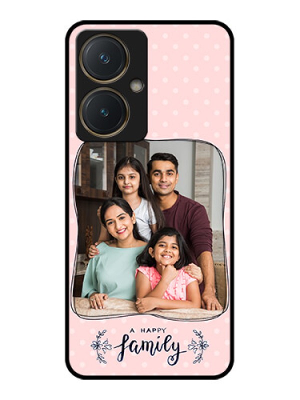 Custom Vivo Y27 Custom Glass Phone Case - Family With Dots Design