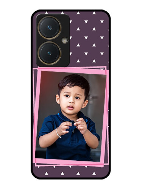 Custom Vivo Y27 Custom Glass Phone Case - Triangle Pattern Dotted Design