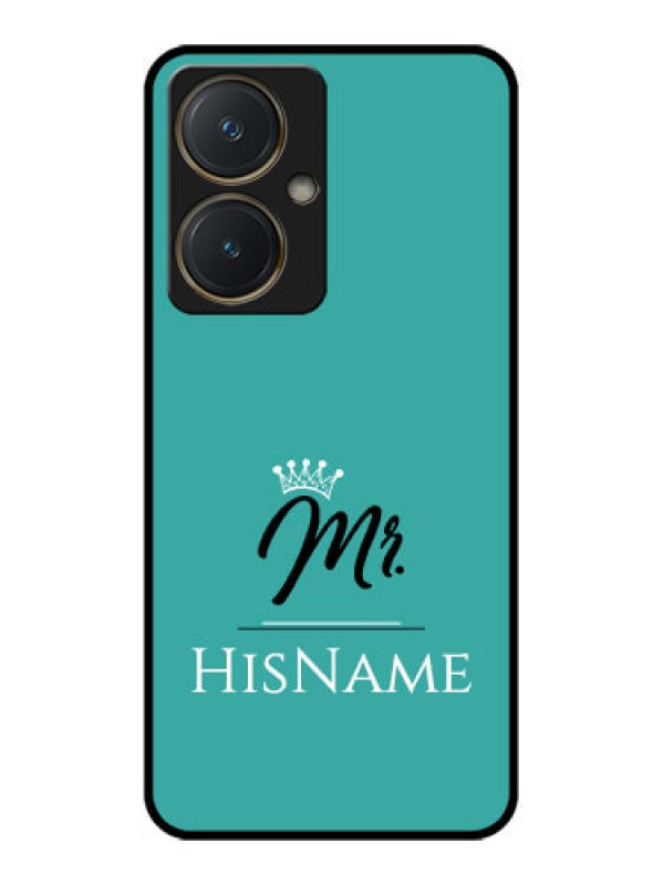 Custom Vivo Y27 Custom Glass Phone Case - Mr With Name Design