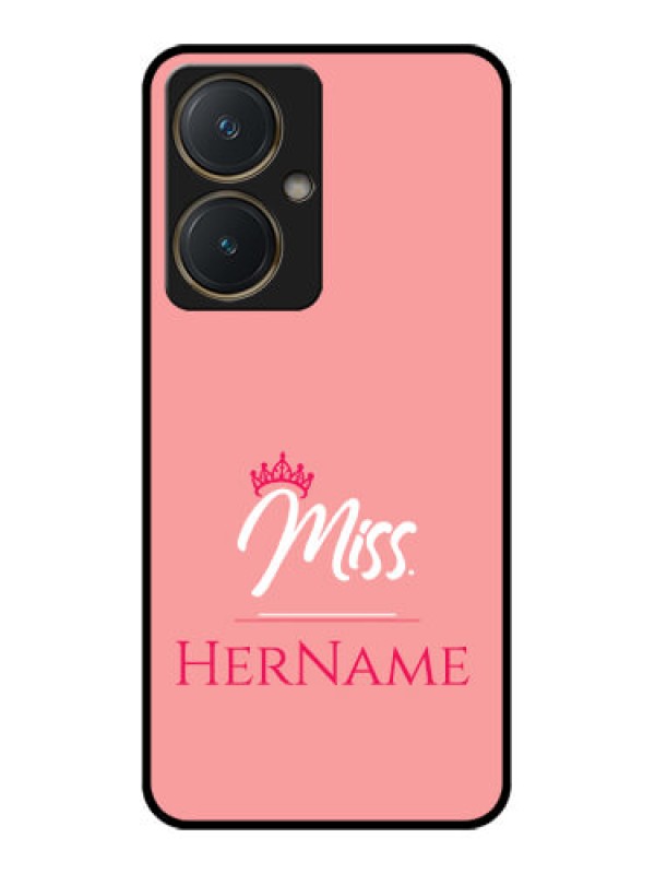 Custom Vivo Y27 Custom Glass Phone Case - Mrs With Name Design