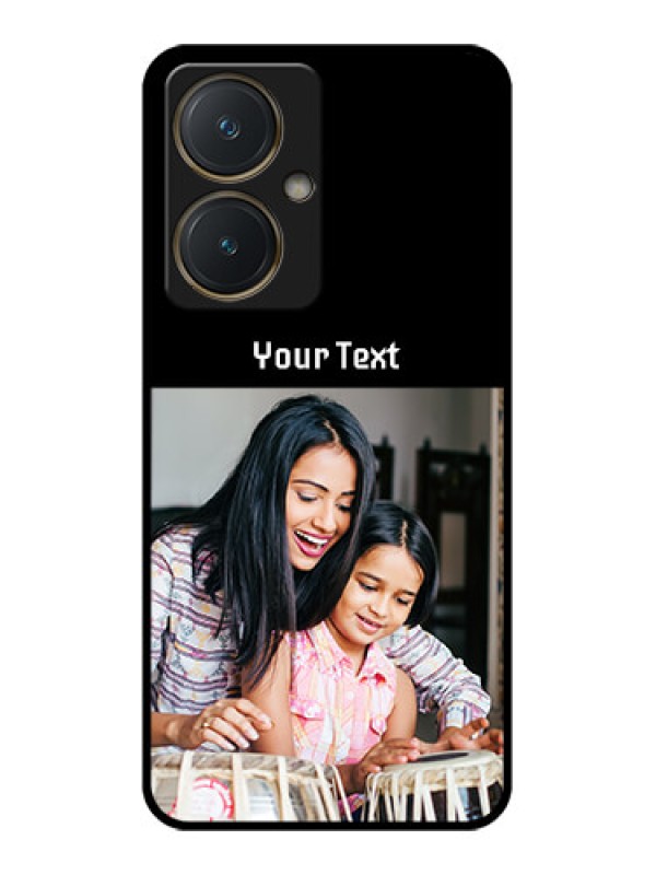 Custom Vivo Y27 Custom Glass Phone Case - Photo With Name Design