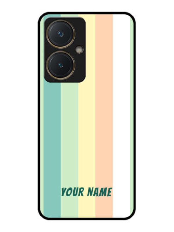 Custom Vivo Y27 Custom Glass Phone Case - Multi - Colour Stripes Design