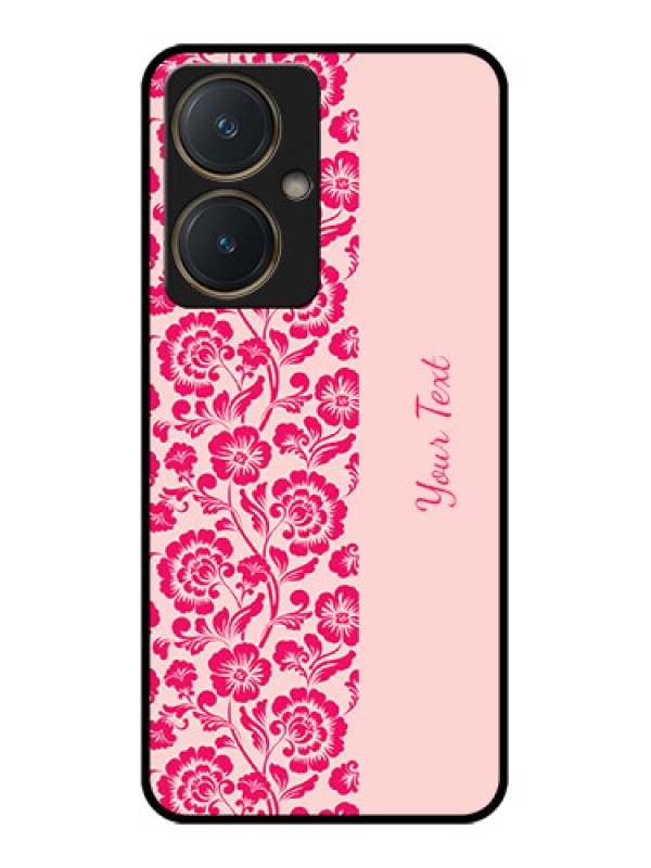 Custom Vivo Y27 Custom Glass Phone Case - Attractive Floral Pattern Design
