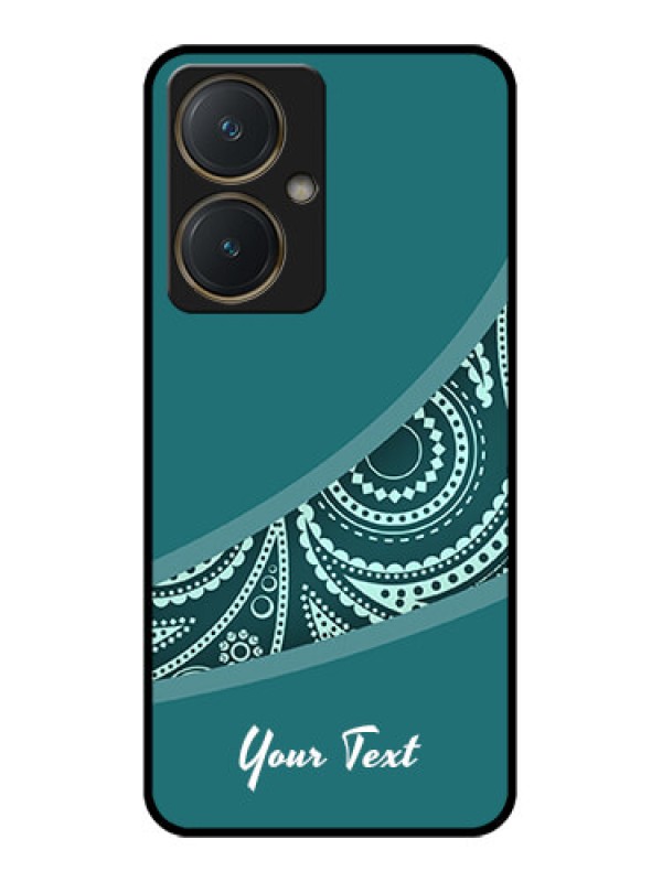 Custom Vivo Y27 Custom Glass Phone Case - Semi Visible Floral Design