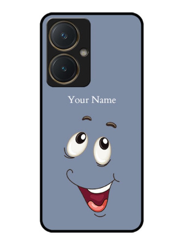 Custom Vivo Y27 Custom Glass Phone Case - Laughing Cartoon Face Design
