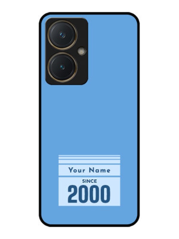 Custom Vivo Y27 Custom Glass Phone Case - Custom Year Of Birth Design
